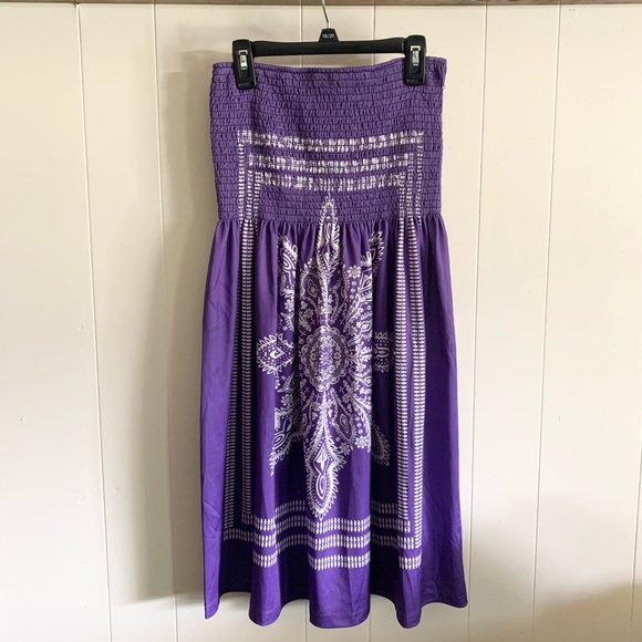 Strapless Summer Mini Dress L/XL - Picture 4 of 4